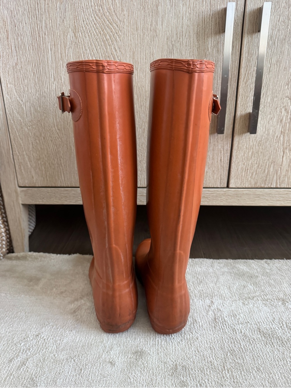 Hunter Original Tall Women's Boots in Burnt Orange - Picture 3 of 4